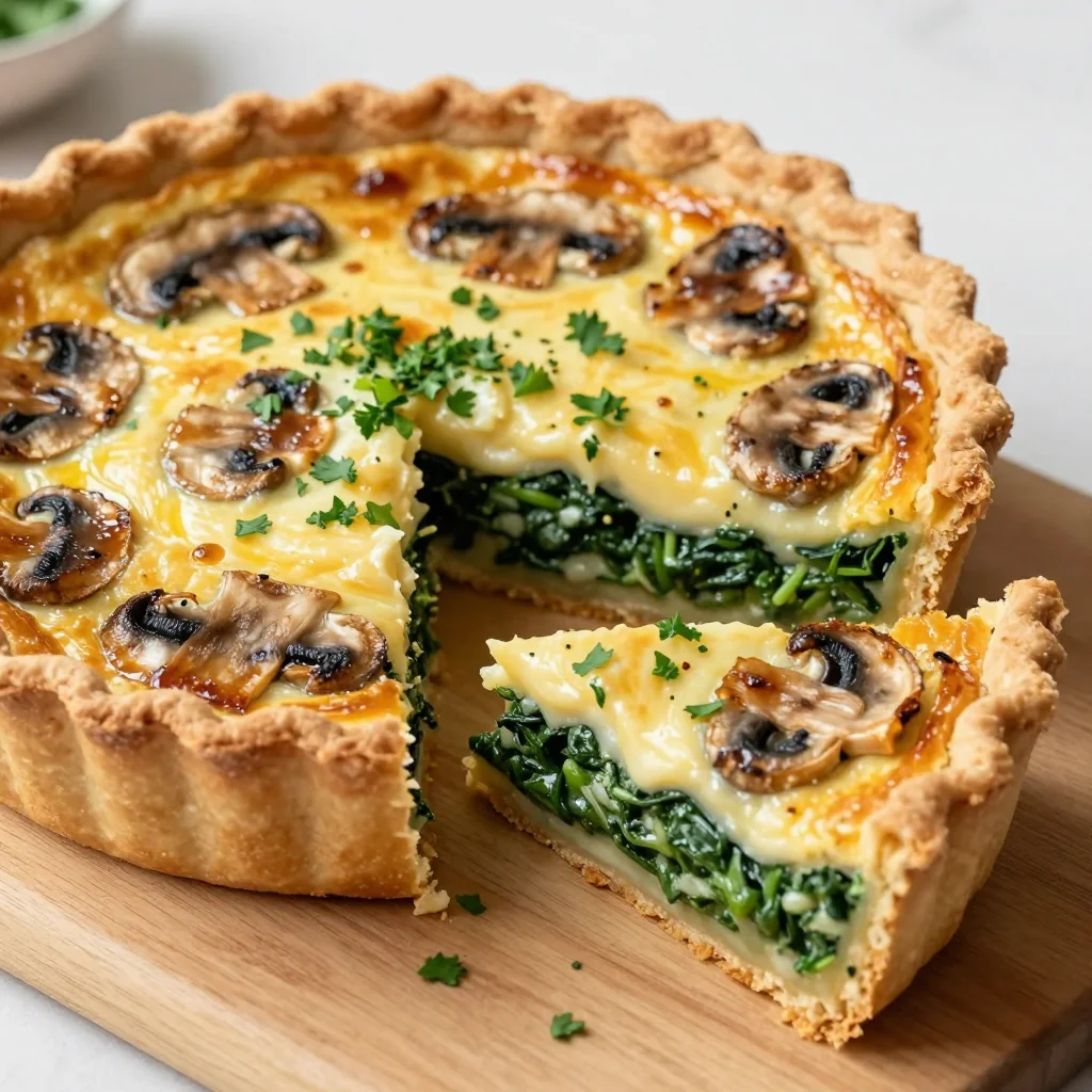 Budget-Friendly Mushroom and Spinach Quiche