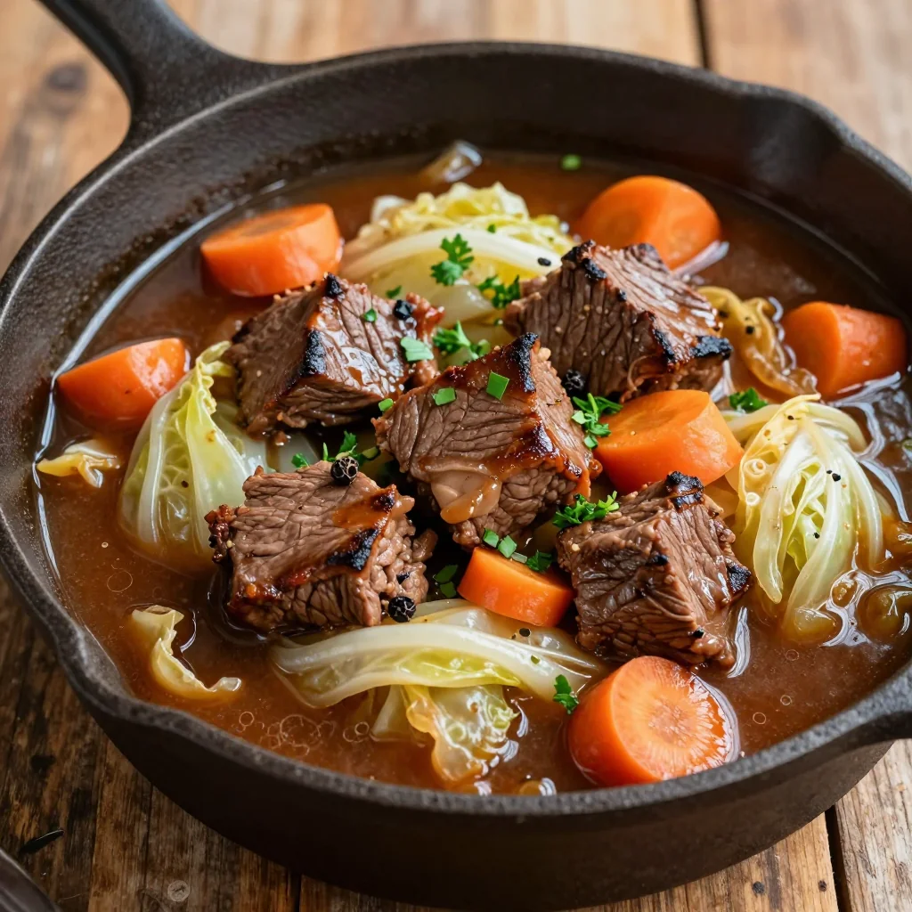 budget friendly one pot beef and cabbage stew for cold january nights
