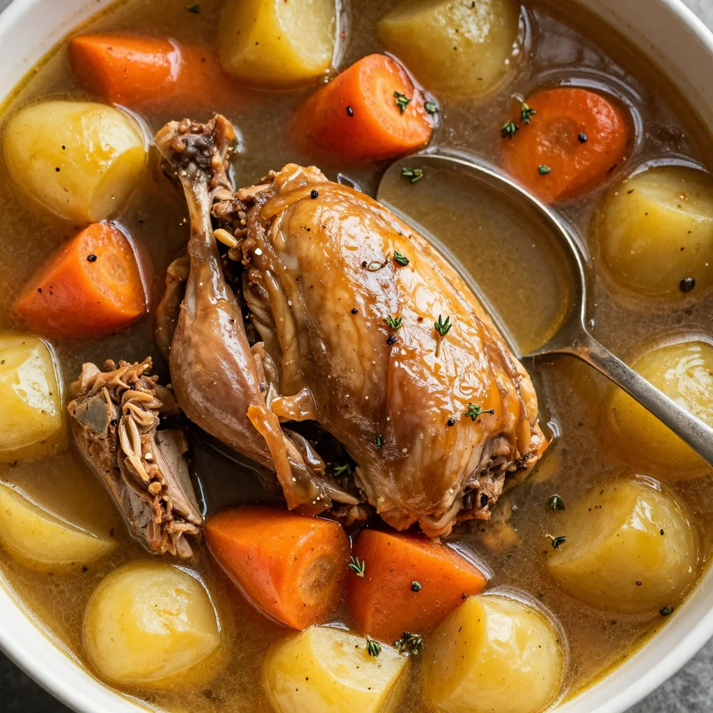 budget friendly slow cooker turkey and root vegetable stew for cozy suppers