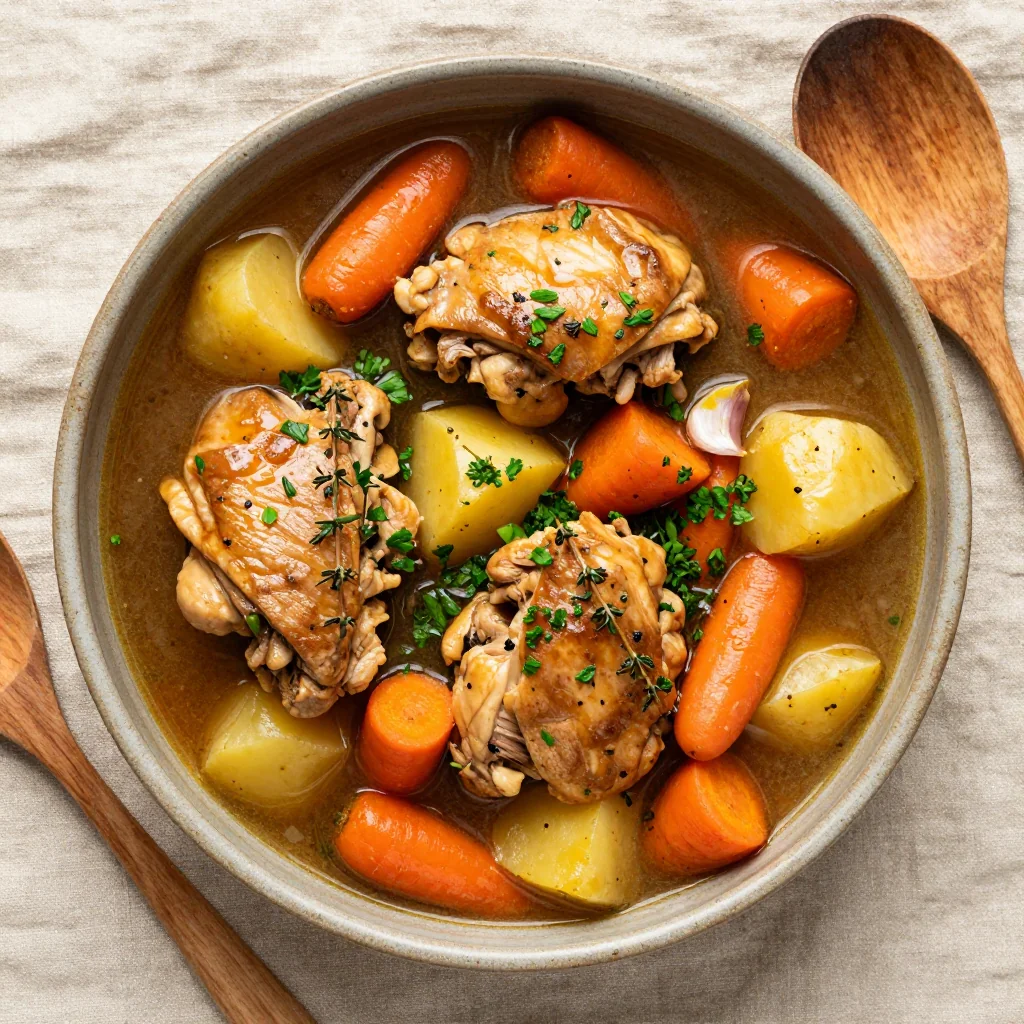 budgetfriendly garlic and herb chicken stew for easy family meals