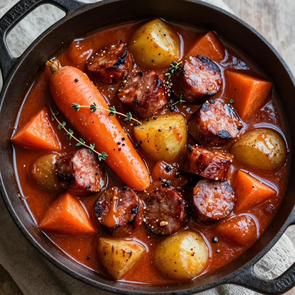 budgetfriendly one pot winter vegetable and sausage stew