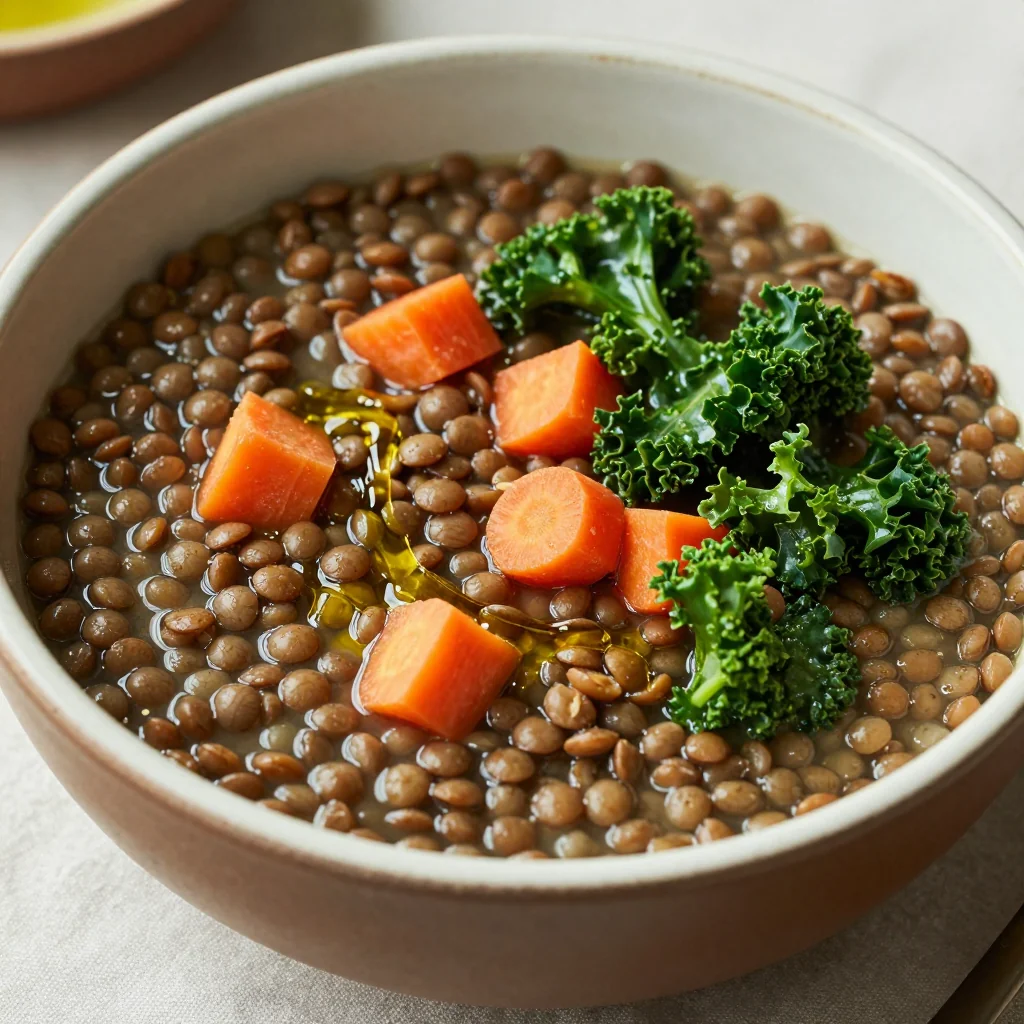 budgetfriendly onepot lentil soup with carrots and kale