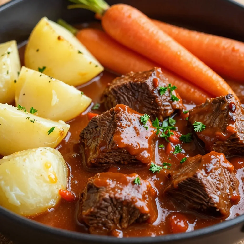 budgetfriendly slow cooker beef stew with potatoes and carrots