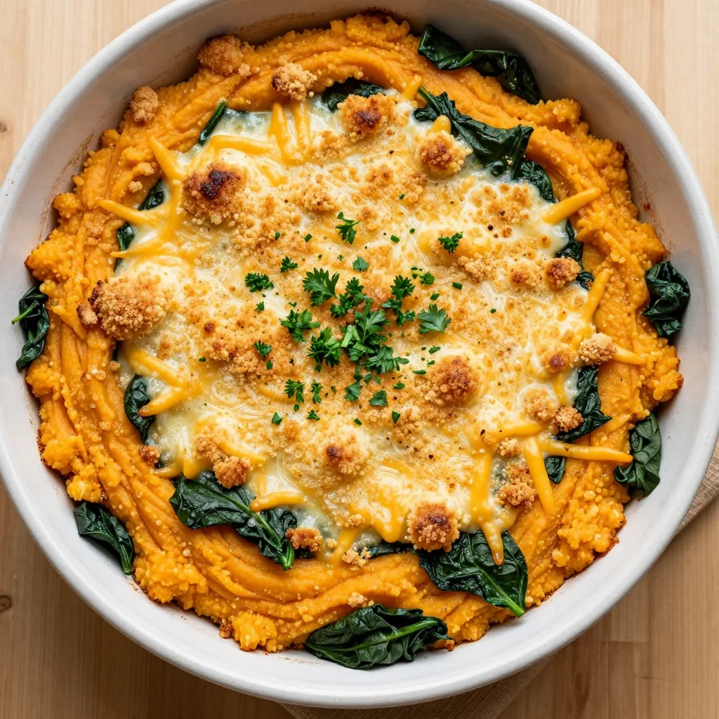 budgetfriendly sweet potato and spinach casserole for family meals