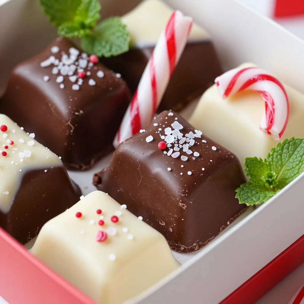 chocolate peppermint bark with sea salt for christmas treat boxes