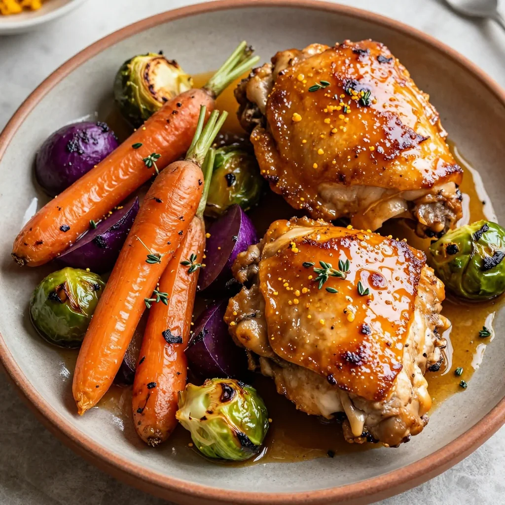 citrus glazed chicken with roasted winter vegetables for family dinners