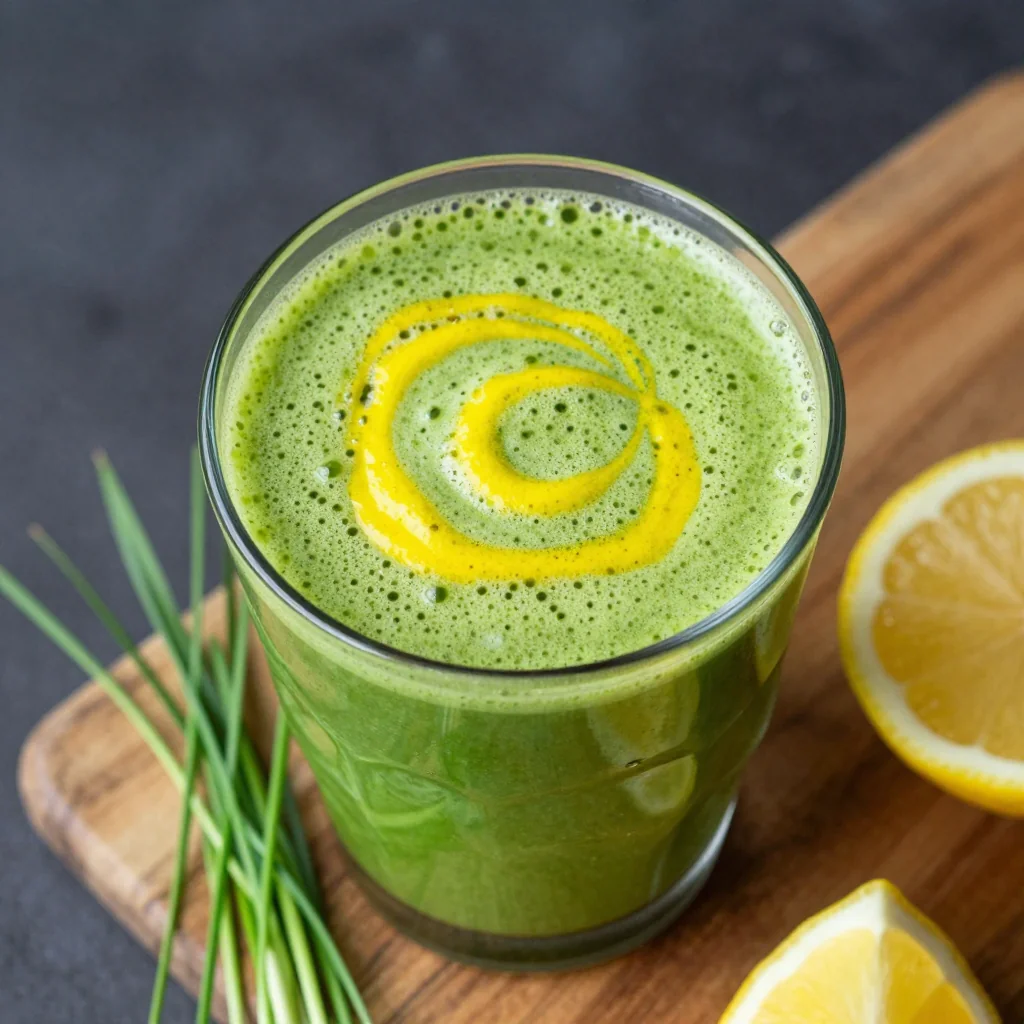 Cleansing Wheatgrass and Lemon Detox for Energy