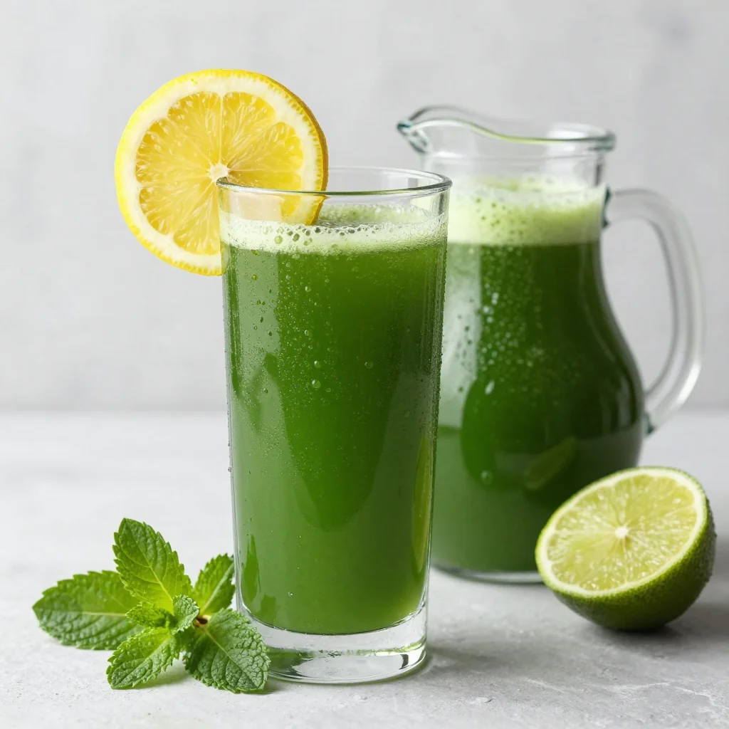 Cleansing Wheatgrass and Lemon Detox for Energy