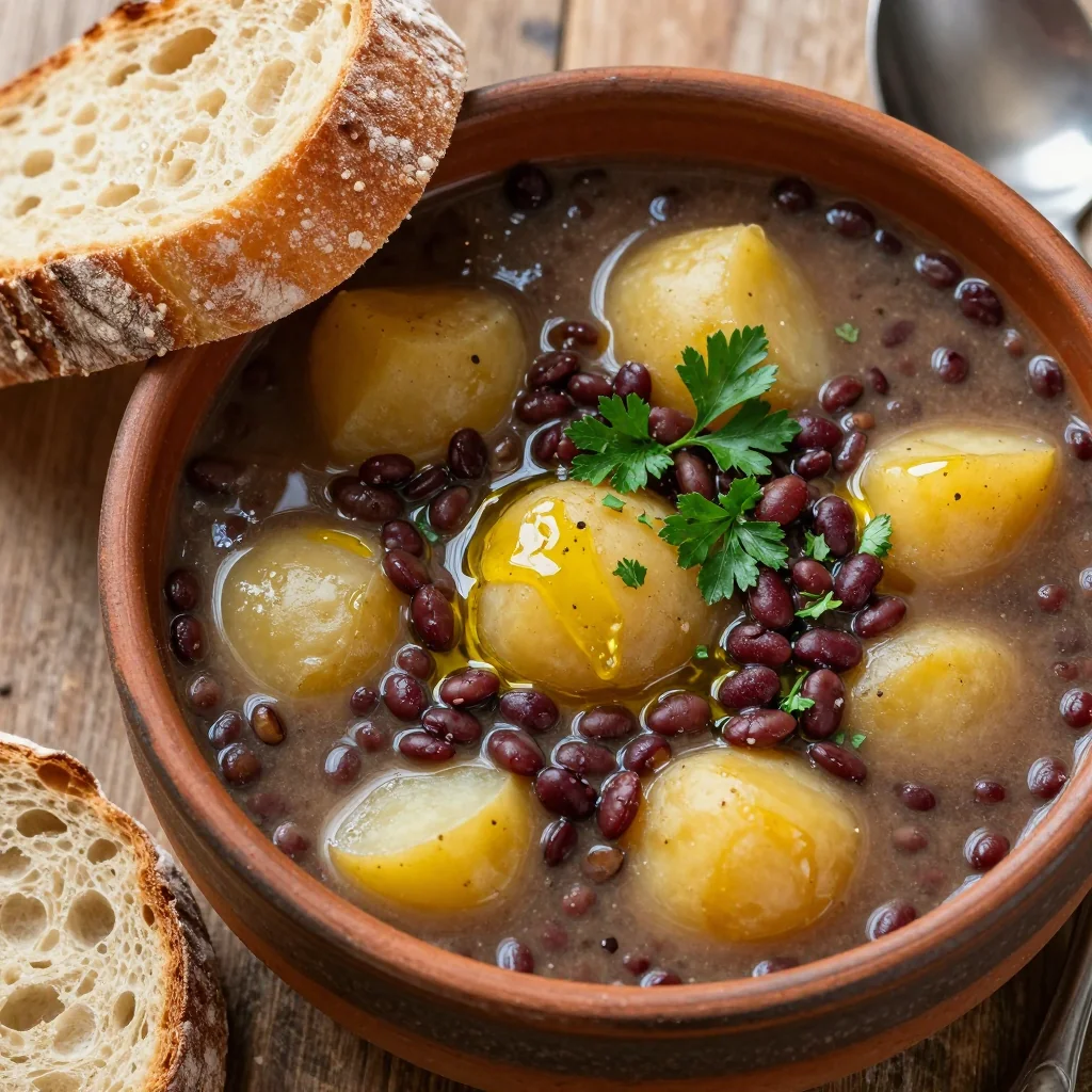 comforting slow cooker lentil and potato soup