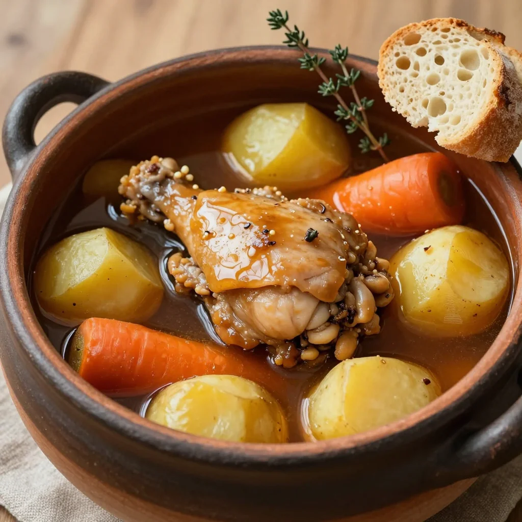 cozy one pot chicken and root vegetable stew for busy family evenings