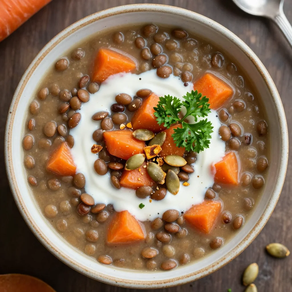 cozy onepot lentil and carrot soup for healthy winter dinners