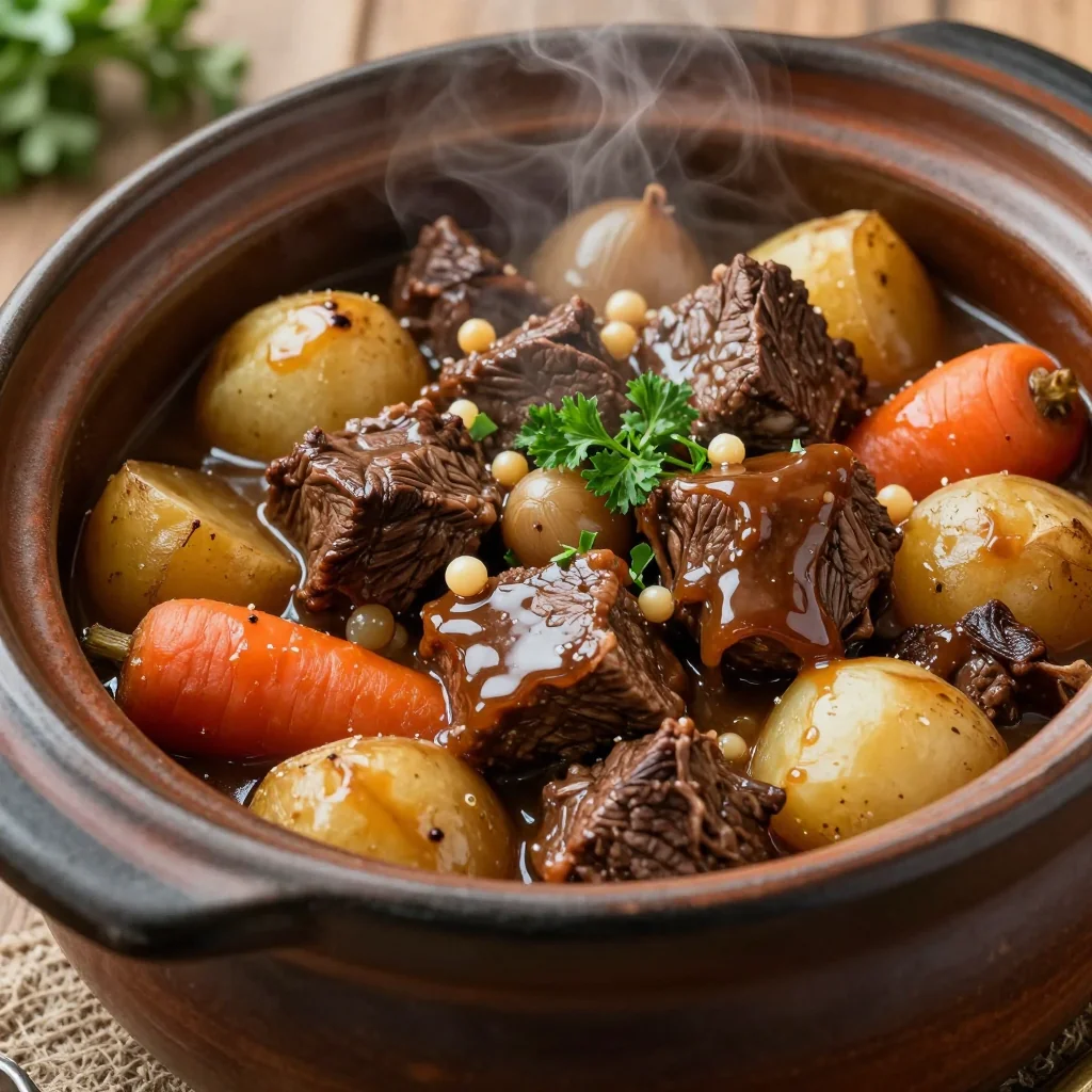 cozy slow cooker beef and winter vegetable stew for family suppers