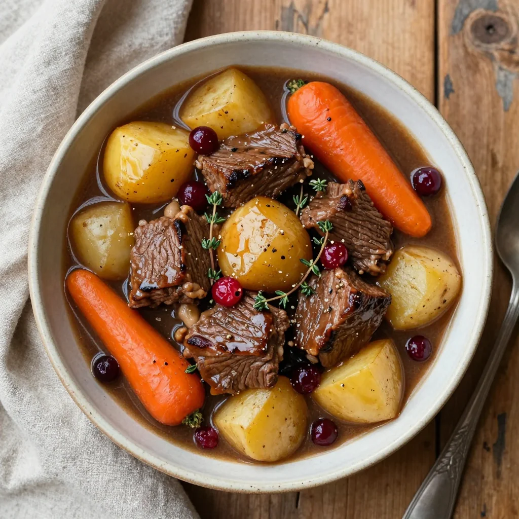 cozy slow cooker beef and winter vegetable stew for family suppers