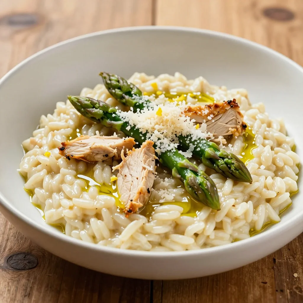 Creamy Chicken and Asparagus Risotto for Spring Dinner