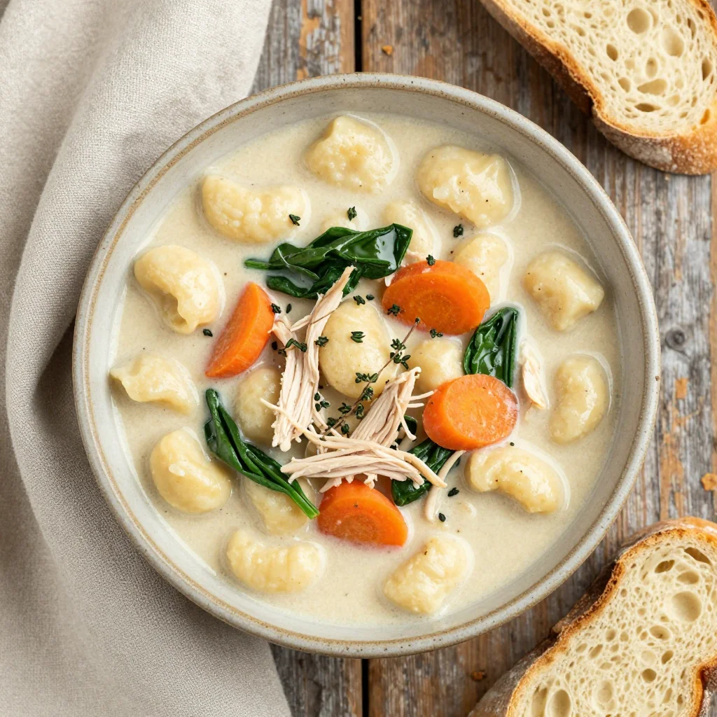 Creamy Chicken and Gnocchi Soup That Is Like A Hug In Bowl