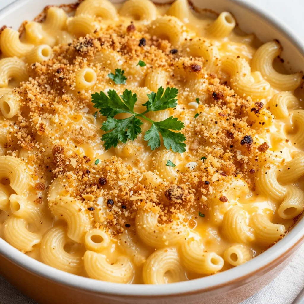 Creamy Pantry Mac and Cheese with Breadcrumbs