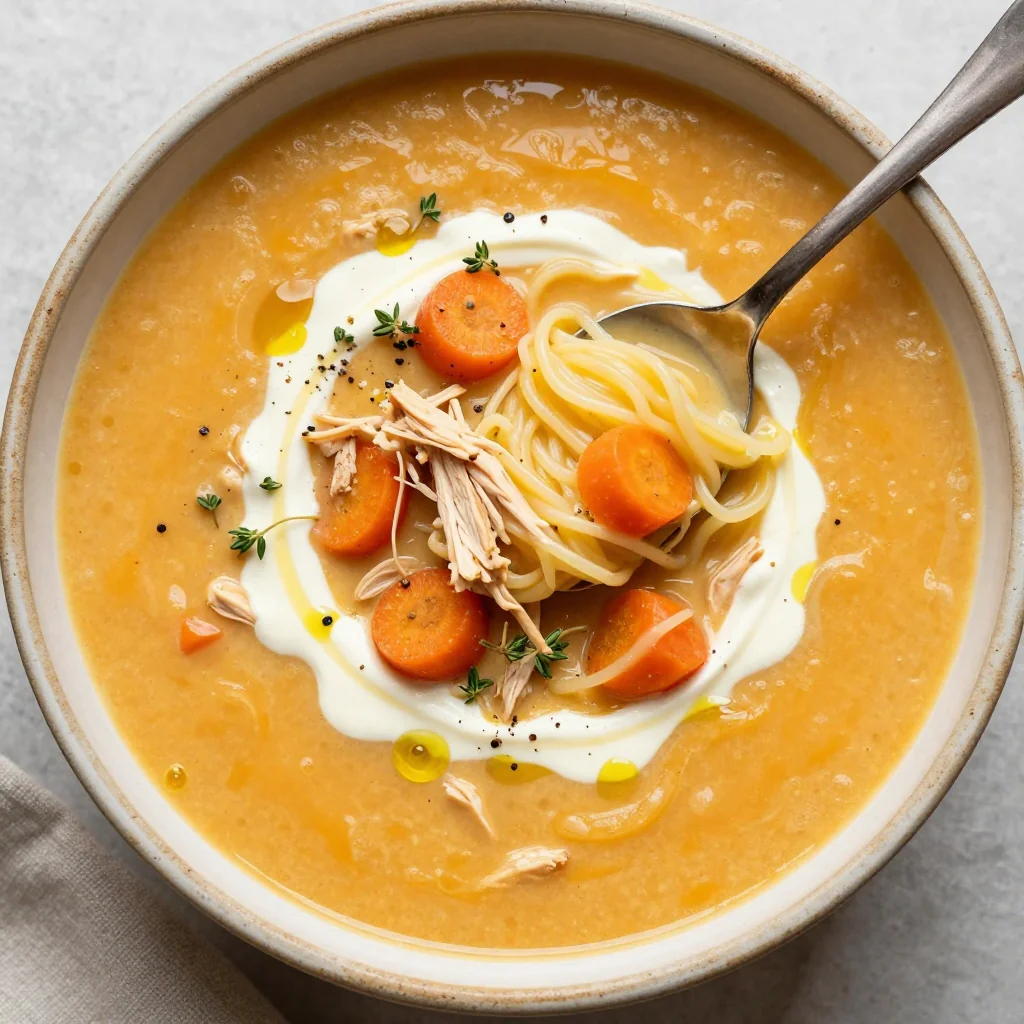 creamy slow cooker chicken and carrot soup perfect for cold winter days