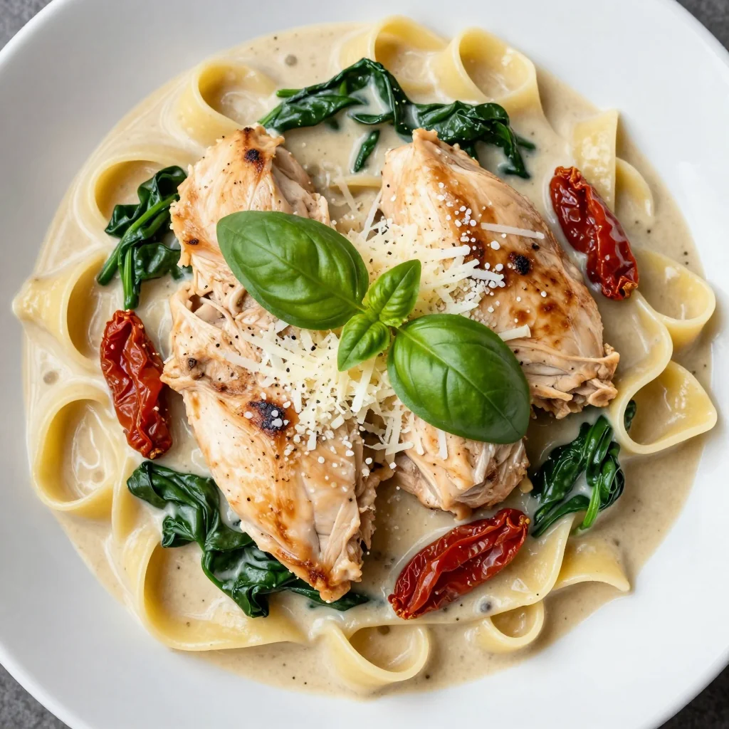 Creamy Tuscan Chicken That's Perfect Over Pasta