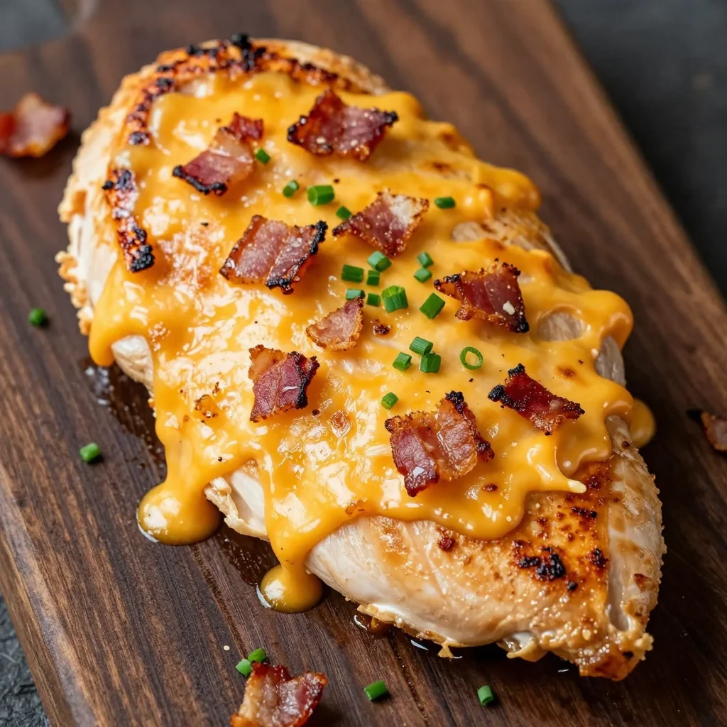 Crispy Keto Bacon and Cheddar Chicken for a Savory Craving