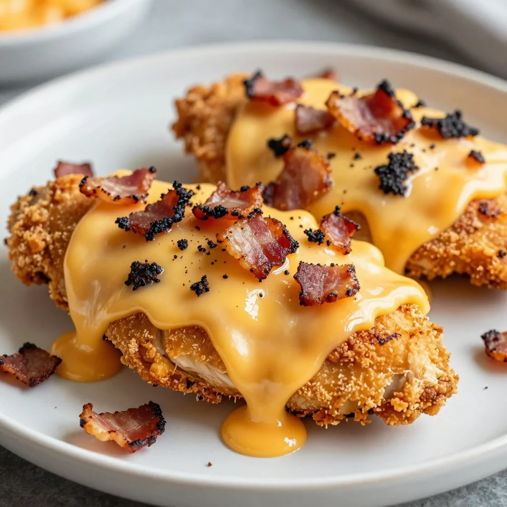 Crispy Keto Bacon and Cheddar Chicken for a Savory Craving
