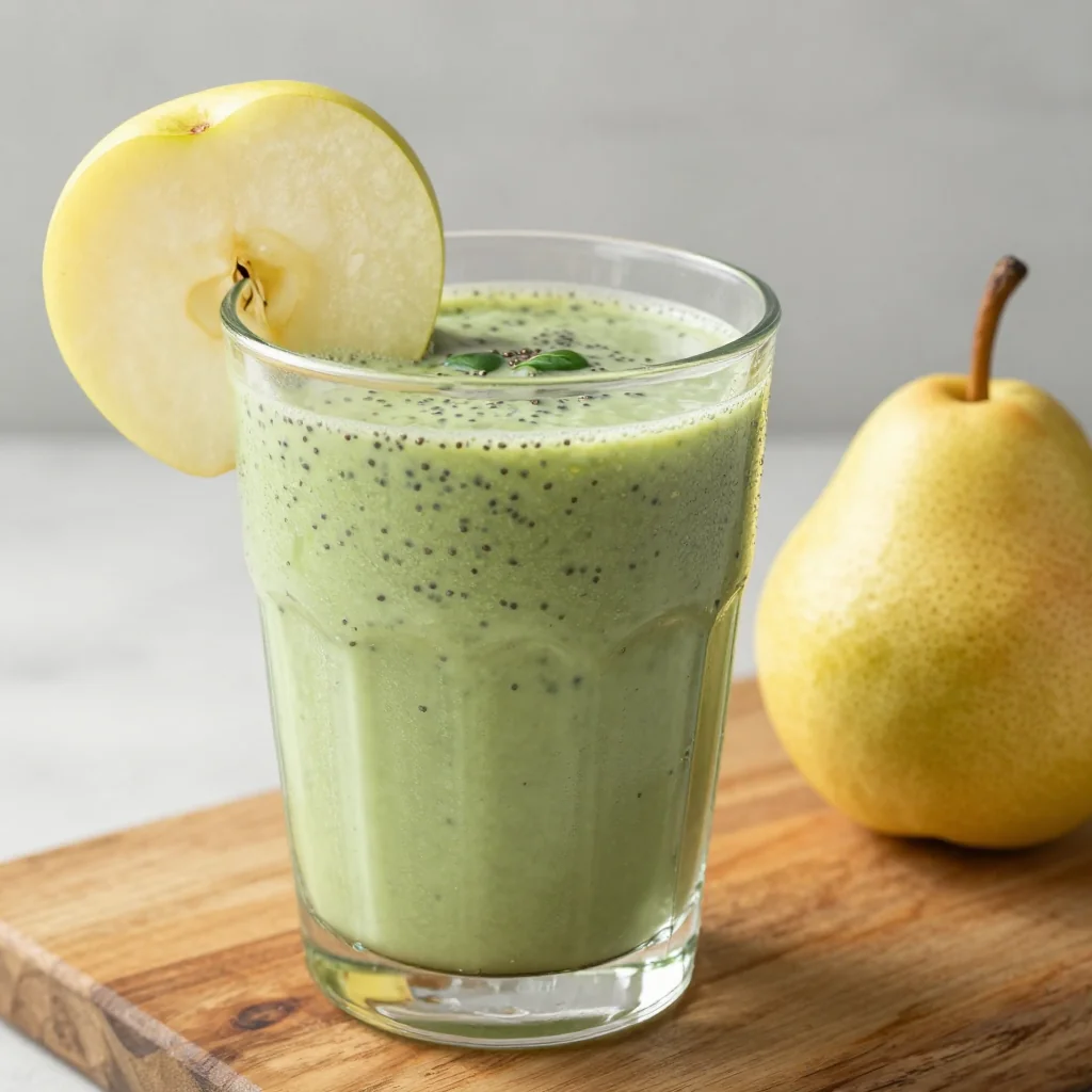 Detox Apple Pear Smoothie for January Morning Glow