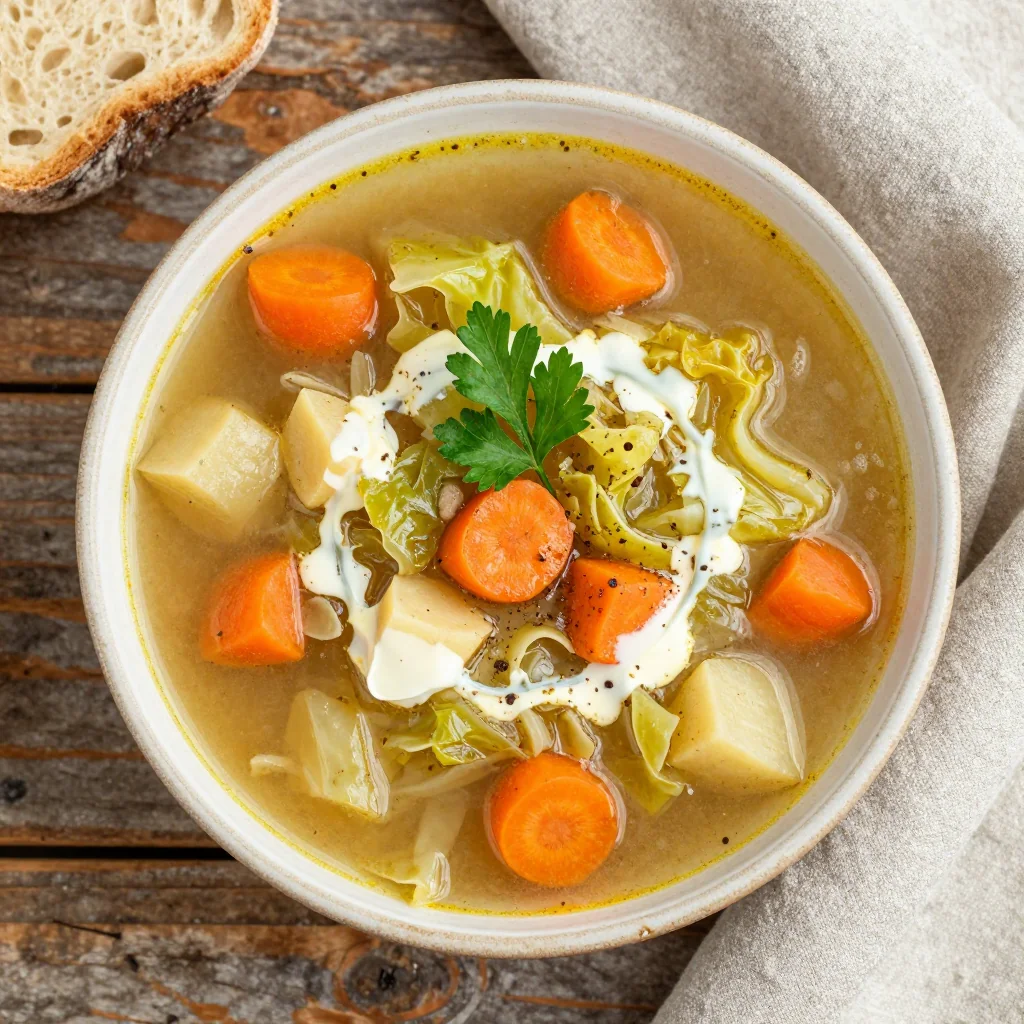 easy batch cooking cabbage and root vegetable soup for family dinners