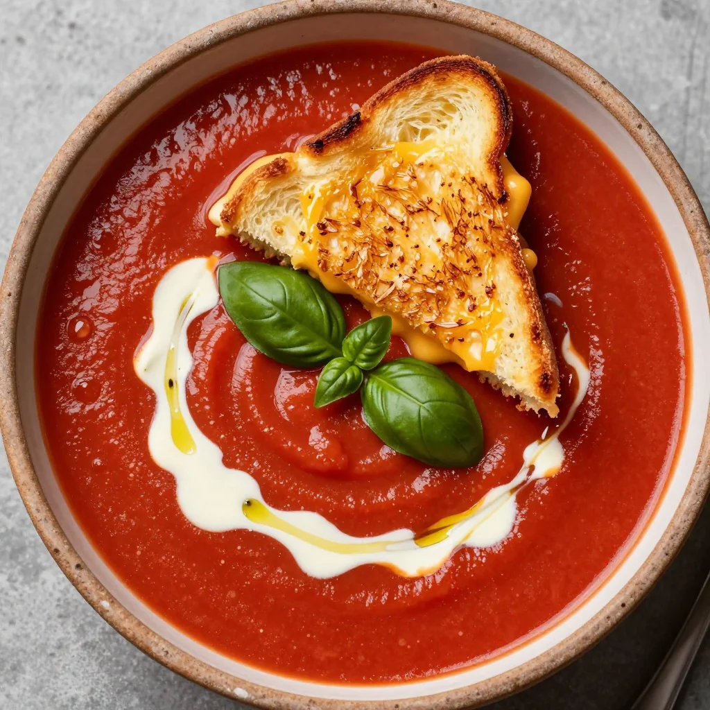 Easy Pantry Tomato Soup with Grilled Cheese