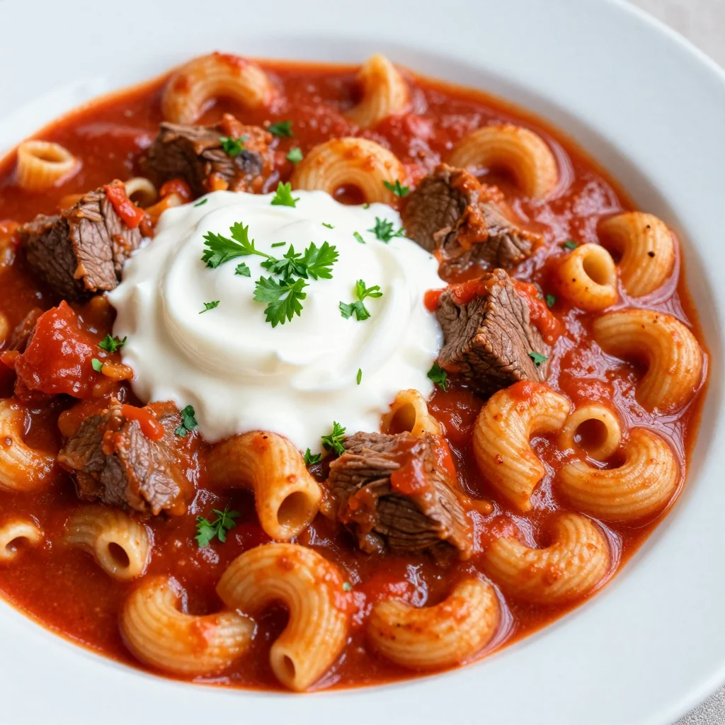 Easy Slow Cooker Goulash for Family Style Meals