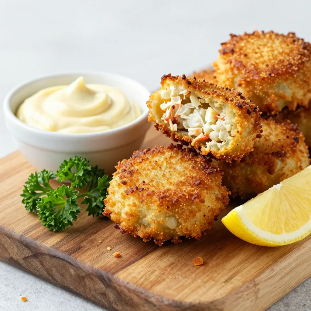 festive new years eve mini crab cakes with lemon garlic aioli