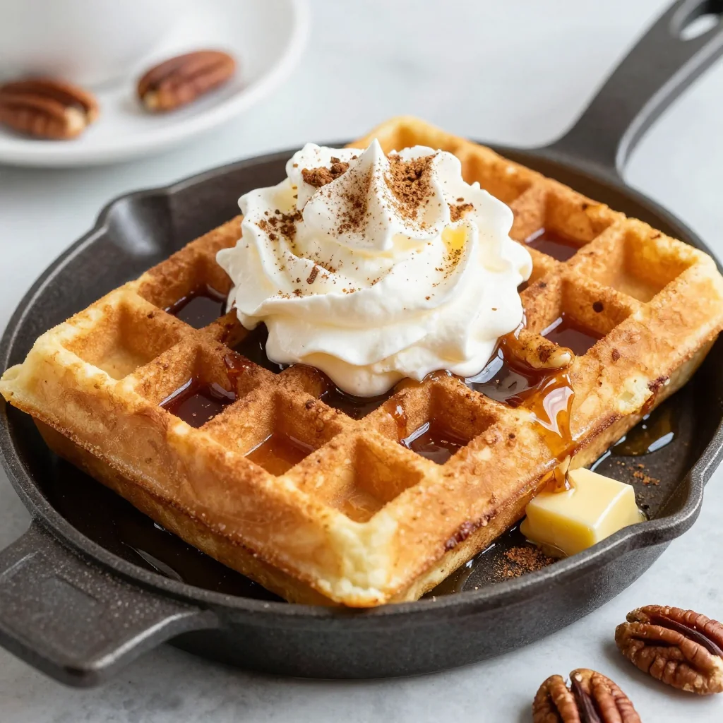 Fluffy Pumpkin Spice Waffles for a Holiday Breakfast