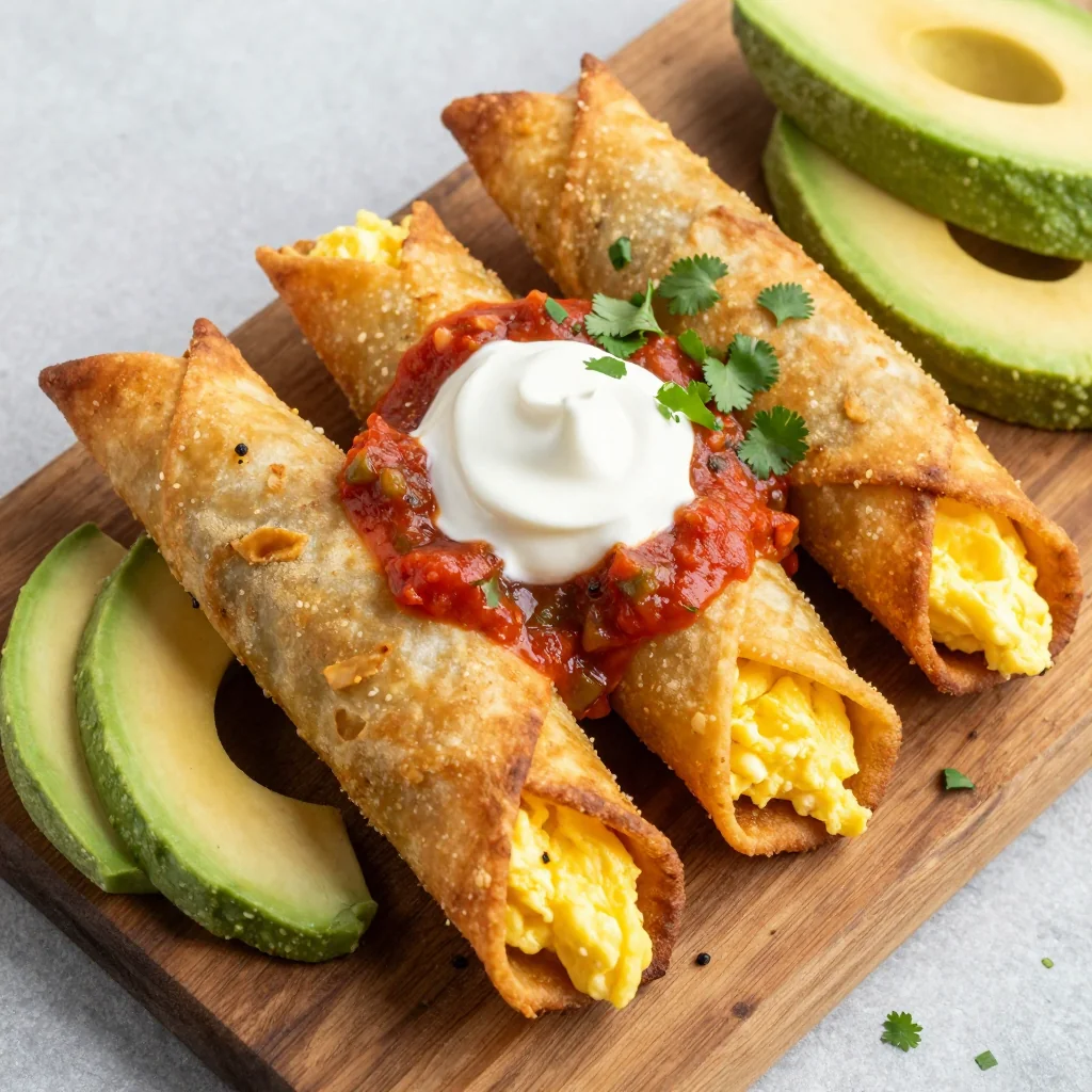 Freezer Breakfast Taquitos Egg and Cheese