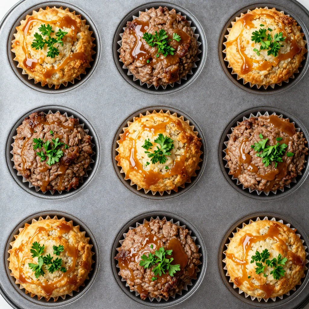 Freezer-Friendly Meatloaf Muffins with Glaze for Easy Lunch