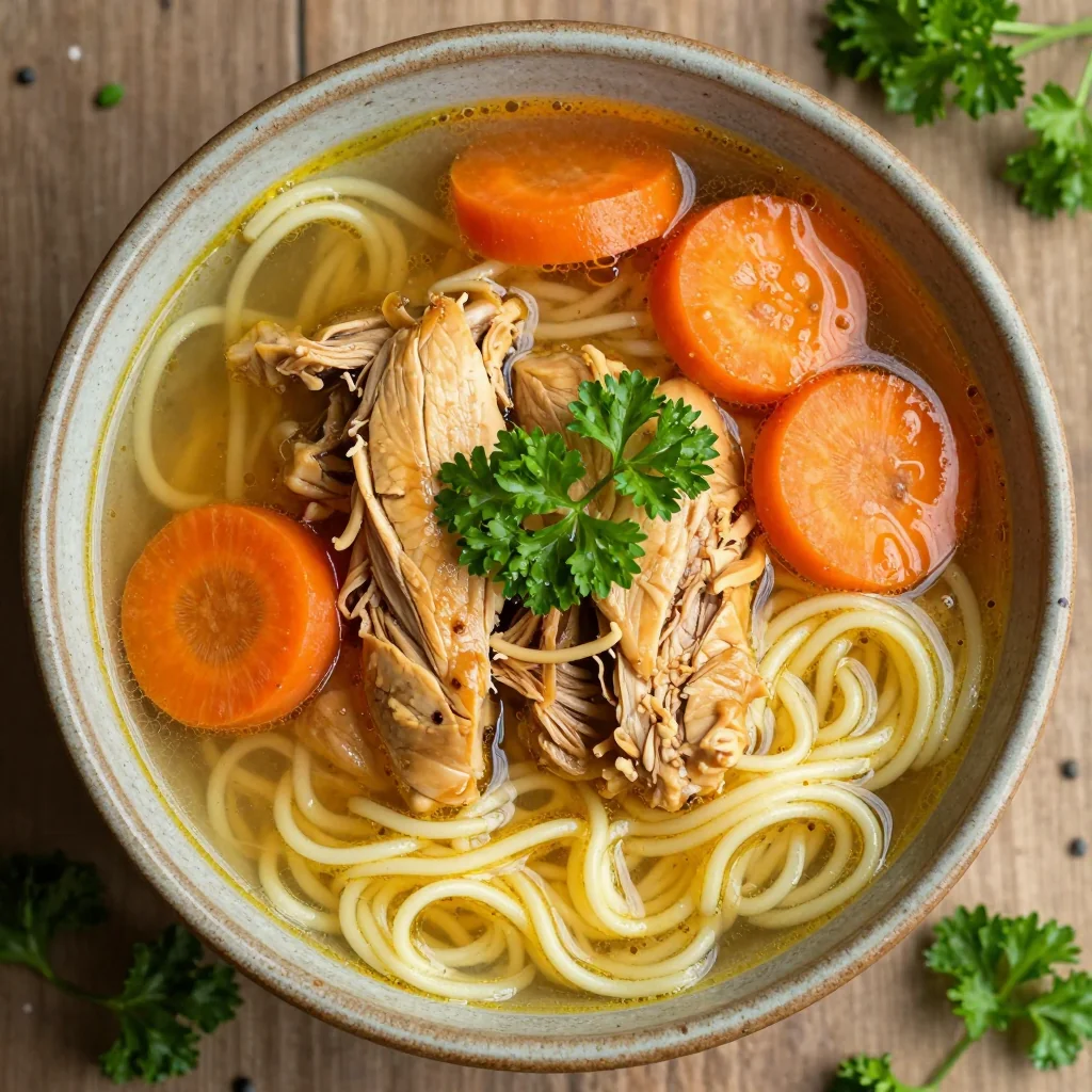 Freezer Prep Chicken Noodle Soup with Zucchini Noodles