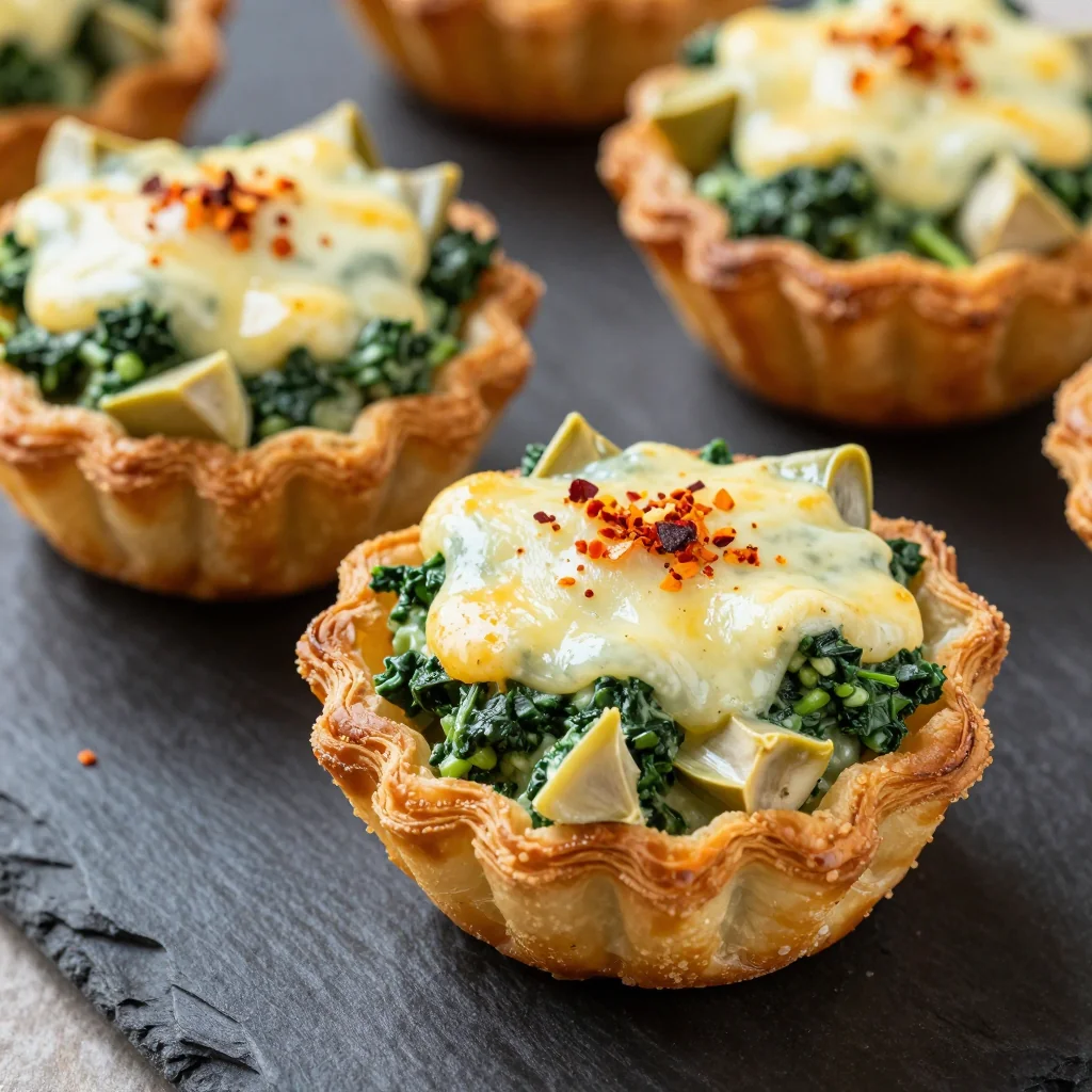 Freezer Prep Creamy Spinach and Artichoke Dip Bites