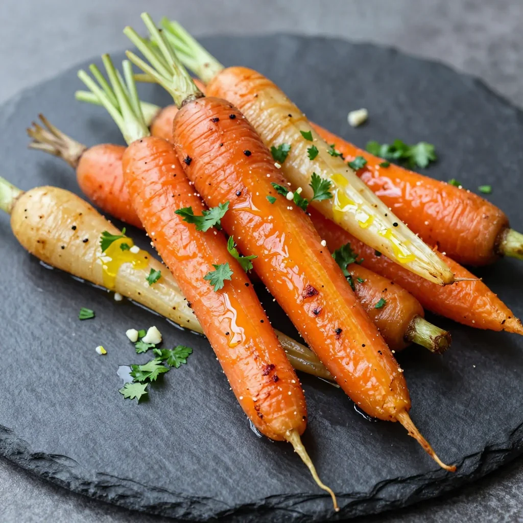 healthy lemon garlic roasted carrots and parsnips for whole30 meals