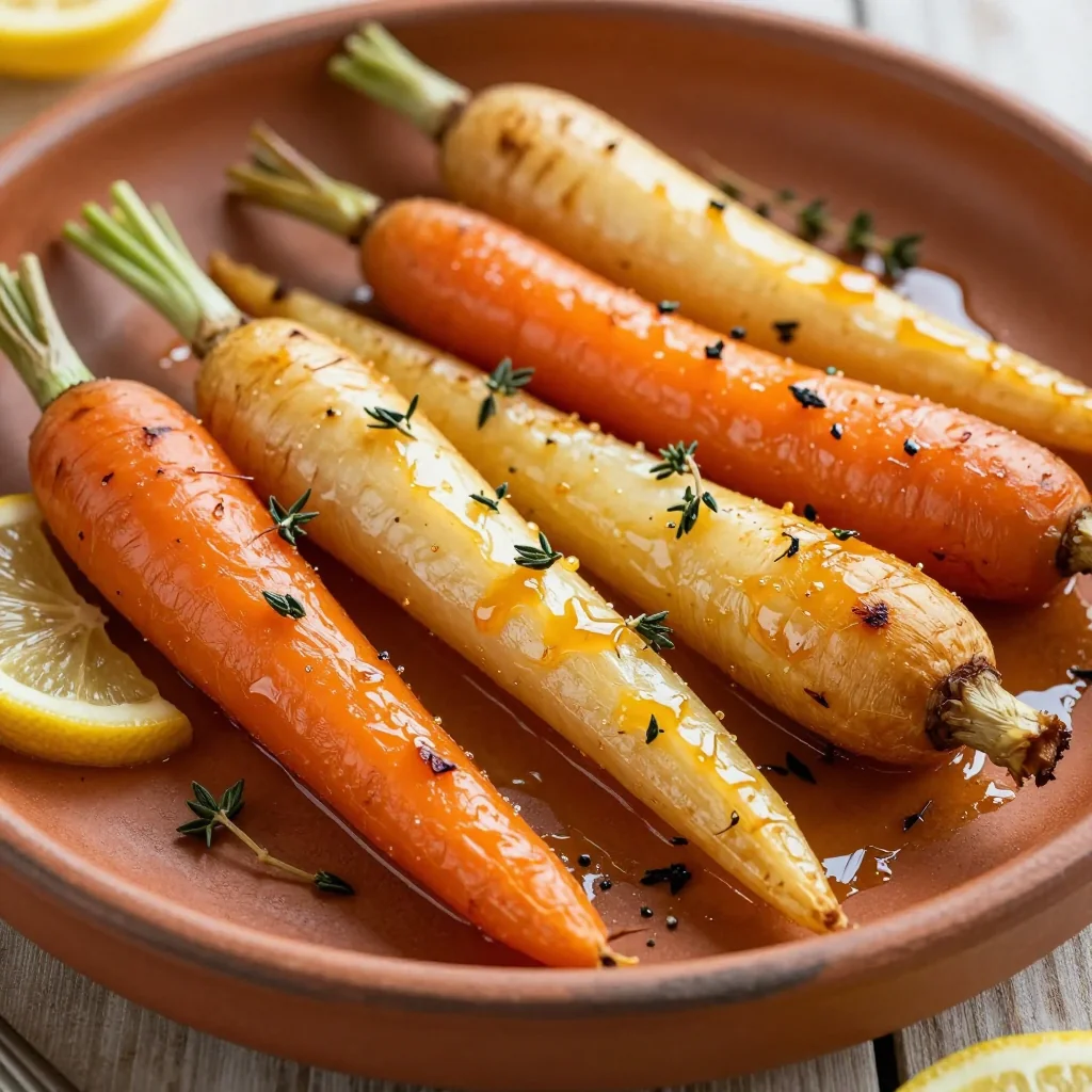 healthy lemon roasted carrots and parsnips for cozy family dinners