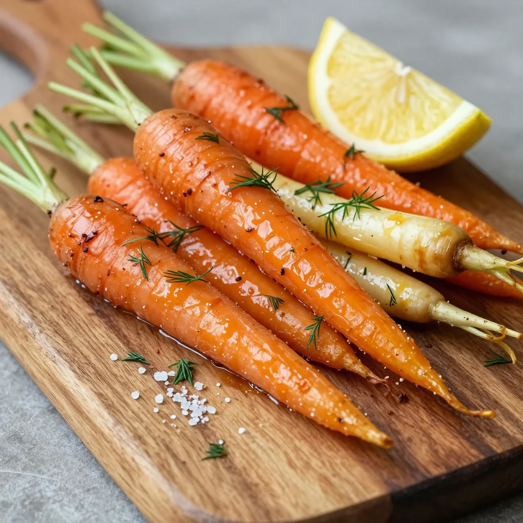 healthy lemon roasted carrots and parsnips for cozy family dinners