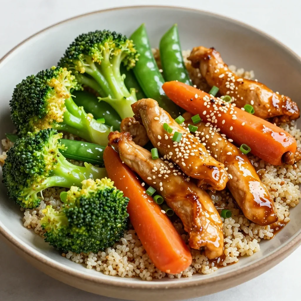 healthy meal prep chicken and winter vegetable stir fry for families