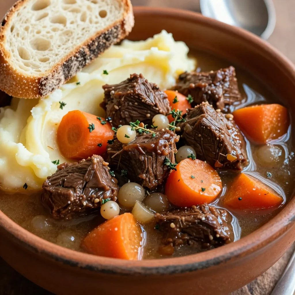 High Protein Beef and Carrot Stew for a Winter Lunch