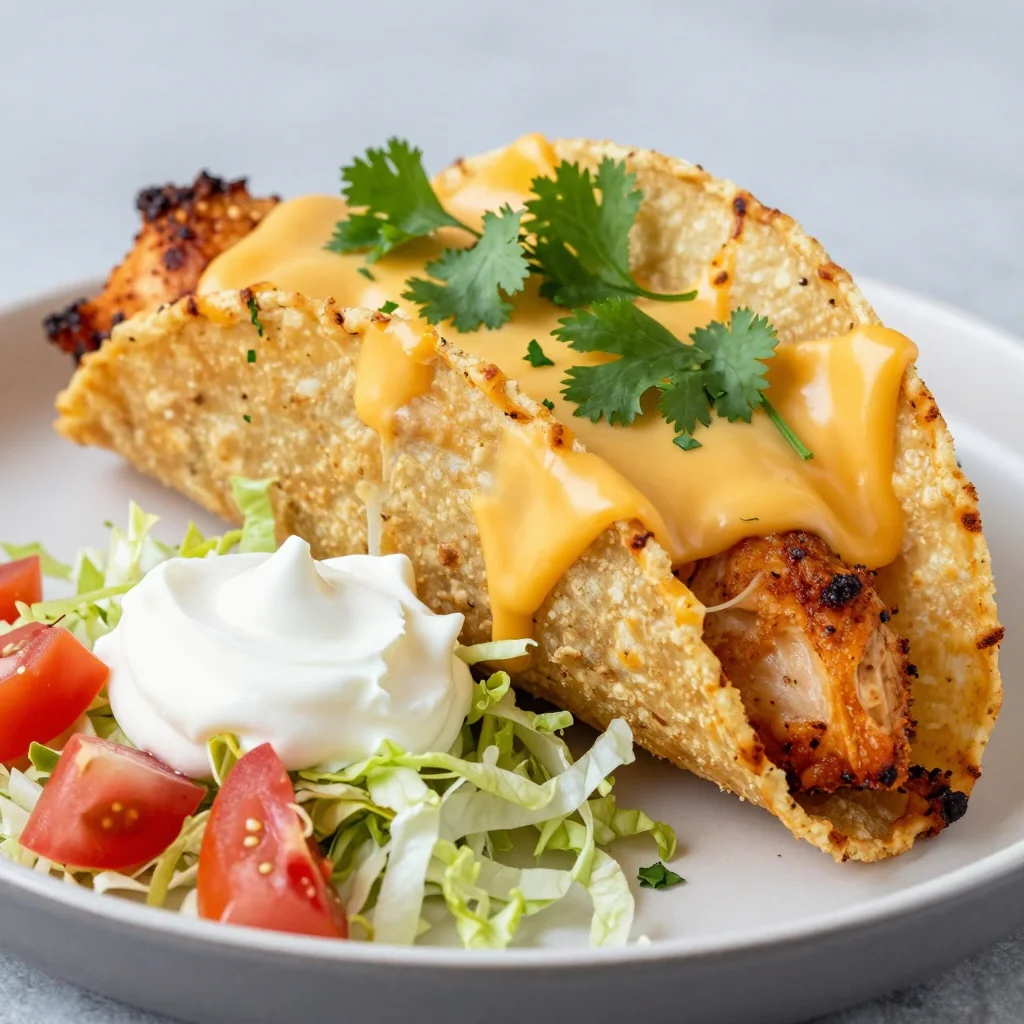 Kid-Friendly Baked Chicken Tacos with Shredded Lettuce