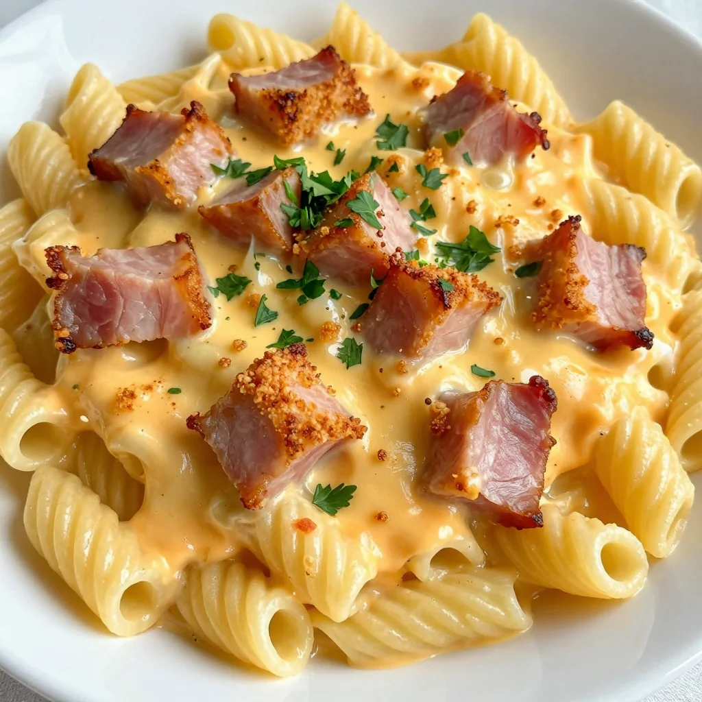 Kid Friendly Mac and Cheese with Ham for Cozy Dinners