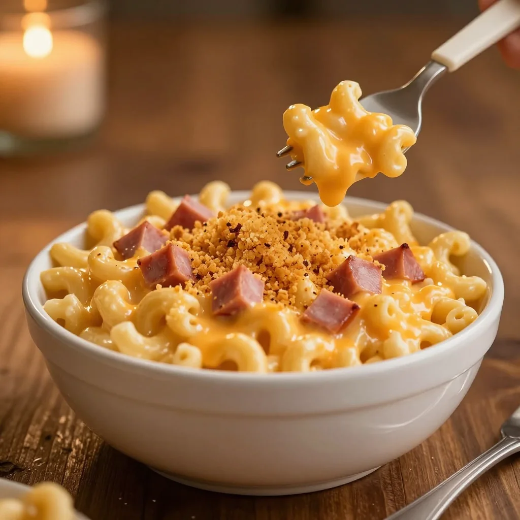 Kid Friendly Mac and Cheese with Ham for Cozy Dinners
