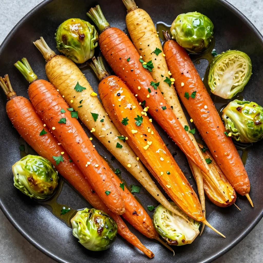 lemon garlic roasted winter vegetables for easy meal prep