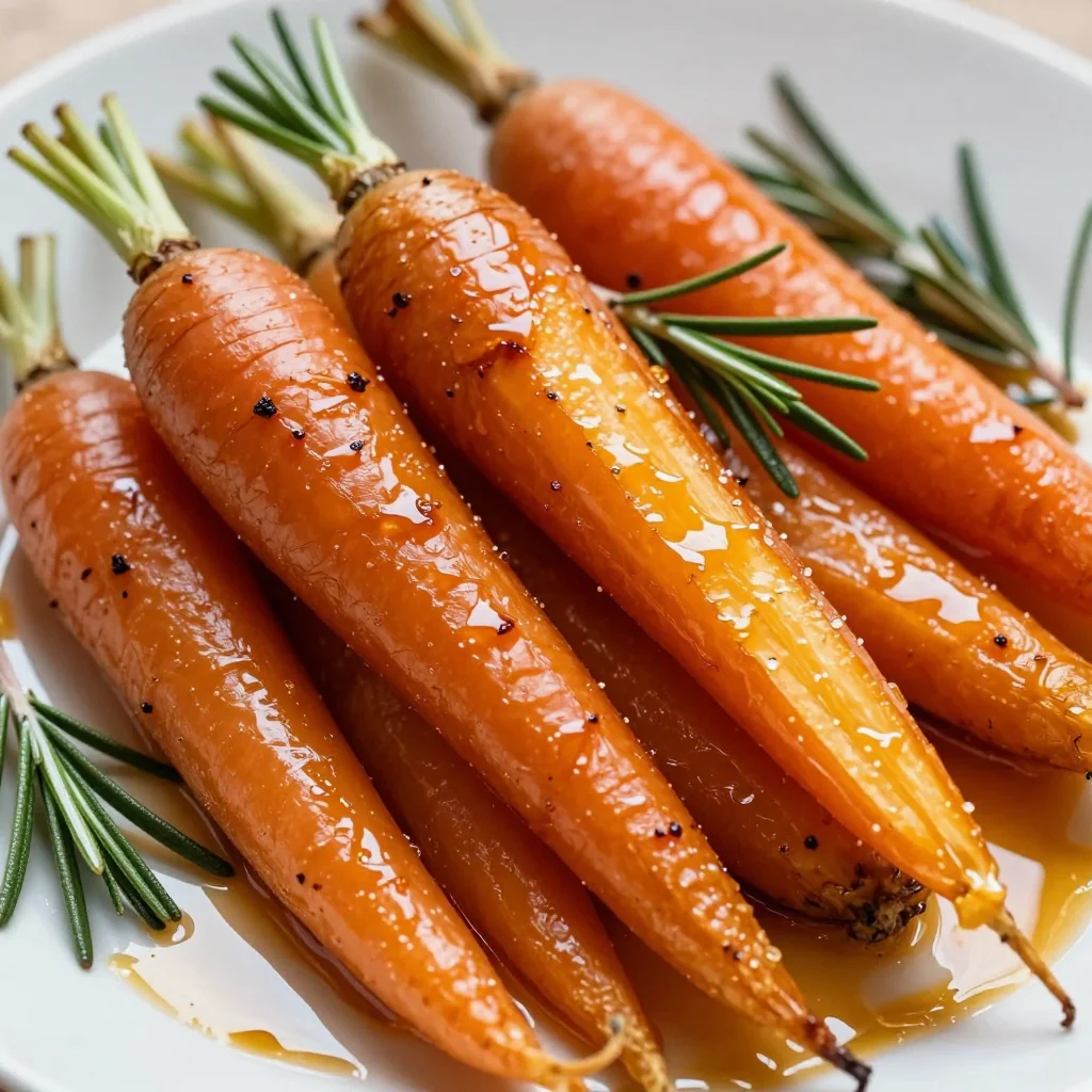 Maple glazed carrots and parsnips with fresh rosemary