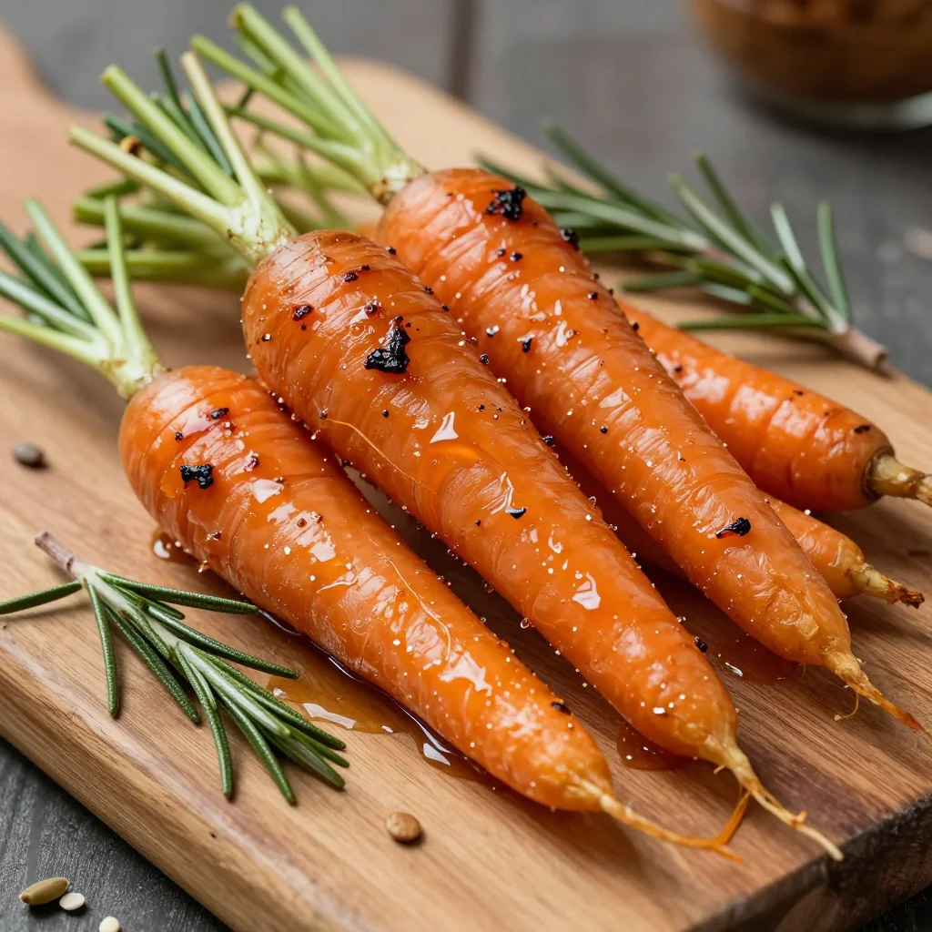 maple glazed carrots with fresh rosemary for winter family dinners