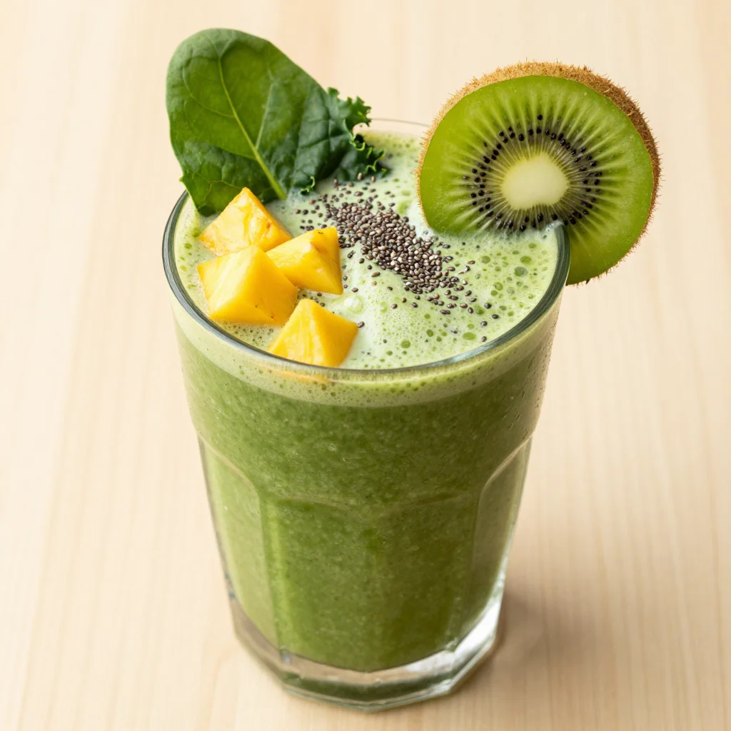 New Year’s Day Tropical Green Smoothie for Energy