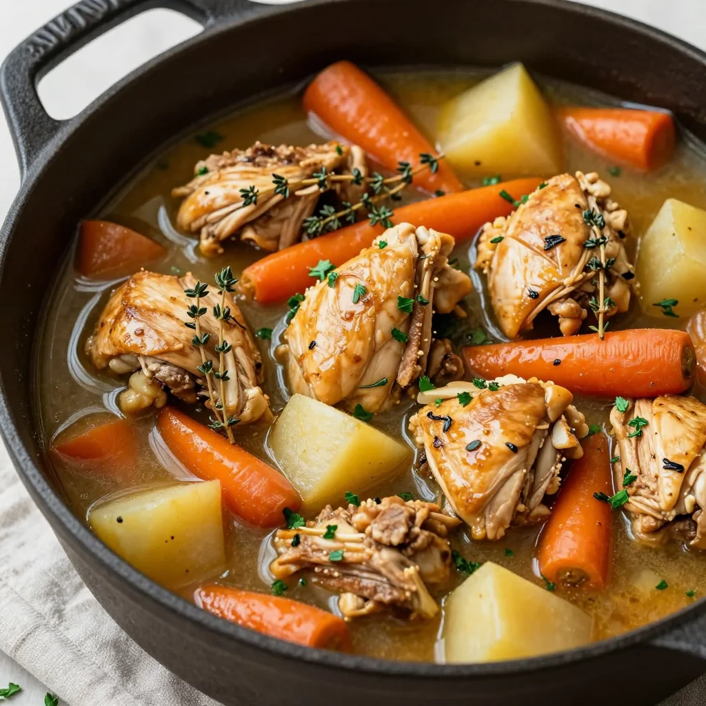 one pot chicken and winter vegetable stew for easy meal prep