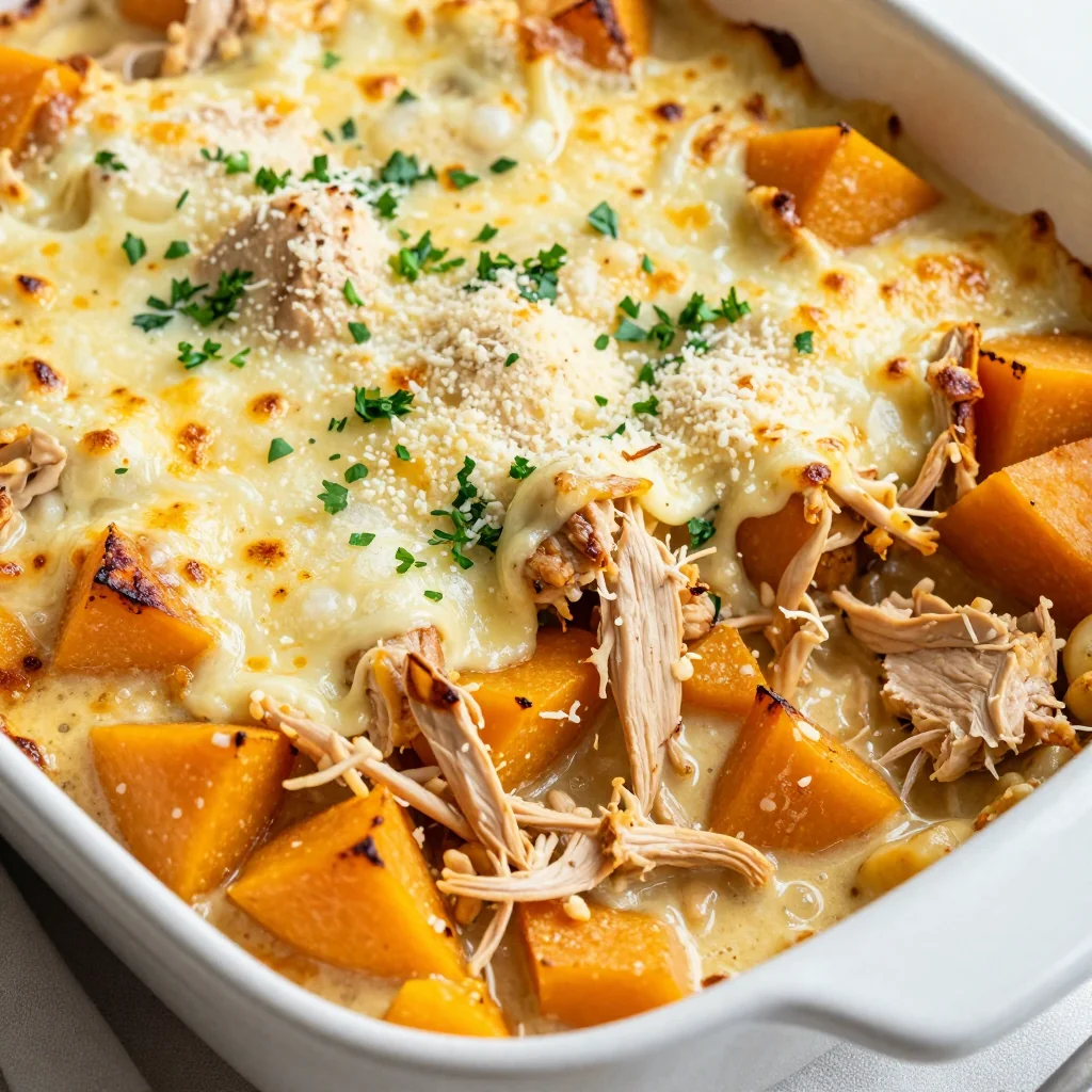 onepot chicken and winter squash casserole for easy meal prep
