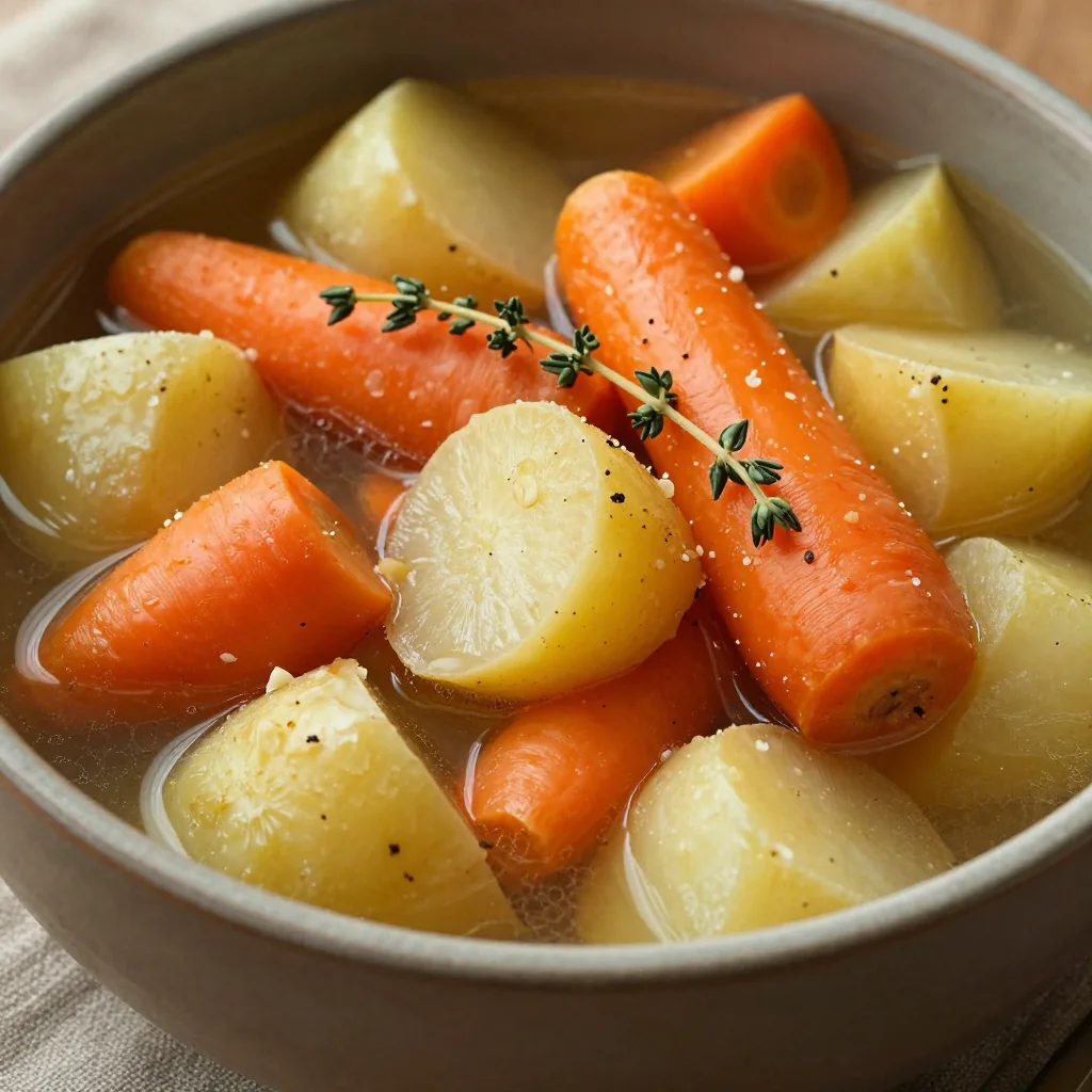 onepot winter vegetable and turnip stew with garlic for easy meals