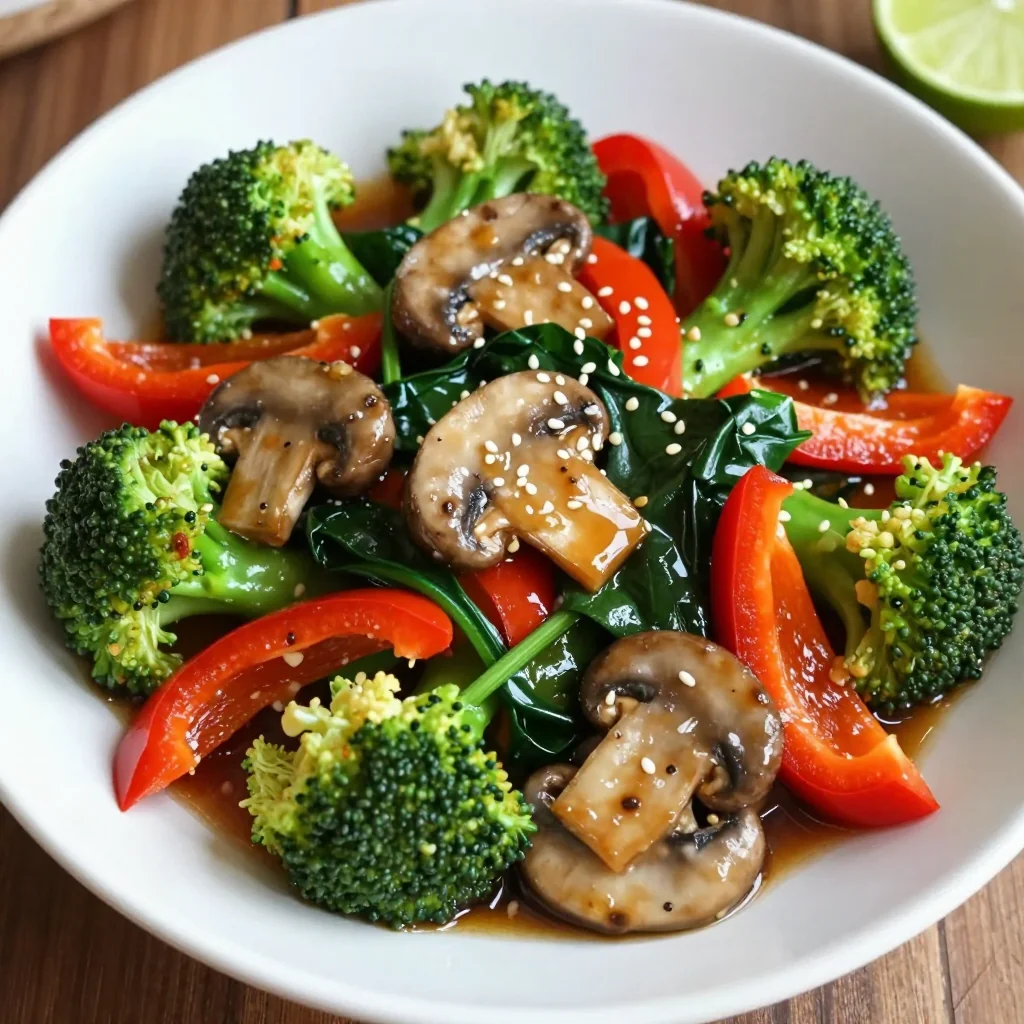 pantry cleanout vegetable stirfry with garlic and spinach